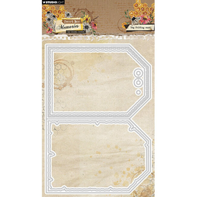 Studio Light - Hazel Eaton HE Cutting dies Tag Folding Card Sweet Bee Memories nr.958