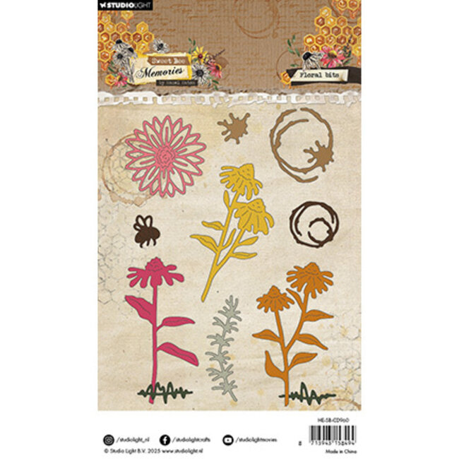 Studio Light - Hazel Eaton HE Cutting dies Floral Bits Sweet Bee Memories nr.960