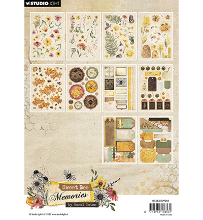 Studio Light - Hazel Eaton HE Die-cut Paper Pad Paper Elements Sweet Bee Memories nr.285