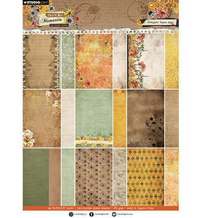 Studio Light - Hazel Eaton HE Design Paper Pad Background Sweet Bee Memories nr.286