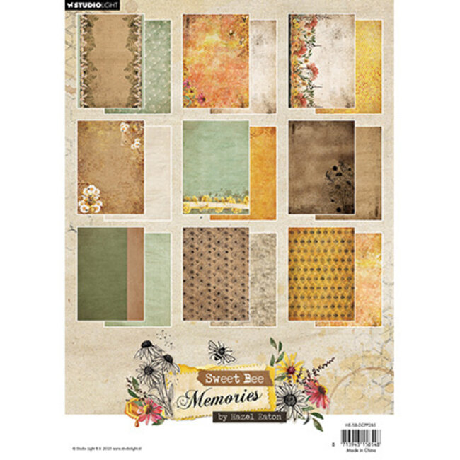 Studio Light - Hazel Eaton HE Design Paper Pad Background Sweet Bee Memories nr.286