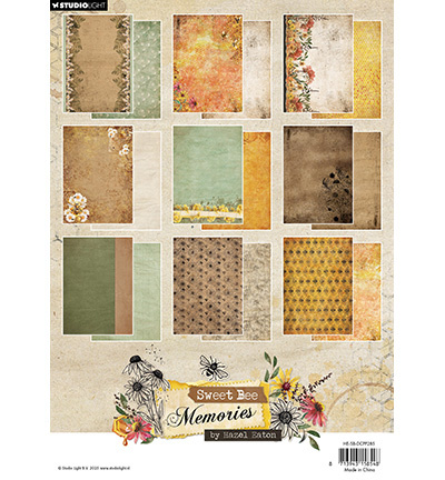 Studio Light - Hazel Eaton HE Design Paper Pad Background Sweet Bee Memories nr.286