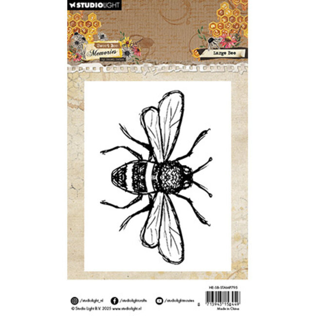 Studio Light - Hazel Eaton HE Clear Stamp Large Bee Sweet Bee Memories nr.795