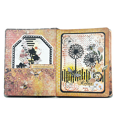 Studio Light - Hazel Eaton HE Stencil Memory Journal Sweet Bee Memories nr.06