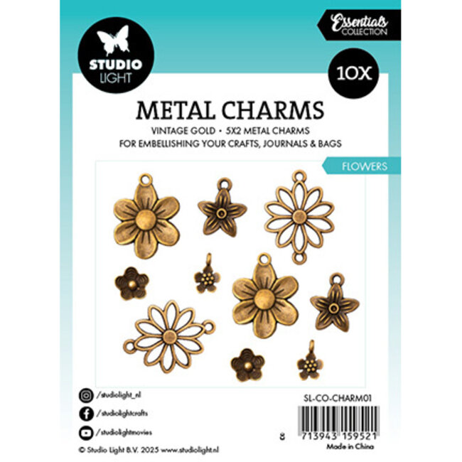 Studio Light SL Metal Charms Flowers Consumables nr.01