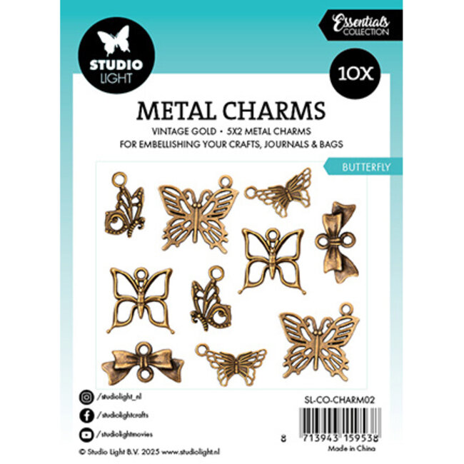 Studio Light Metal Charms Butterfly Consumables nr.02