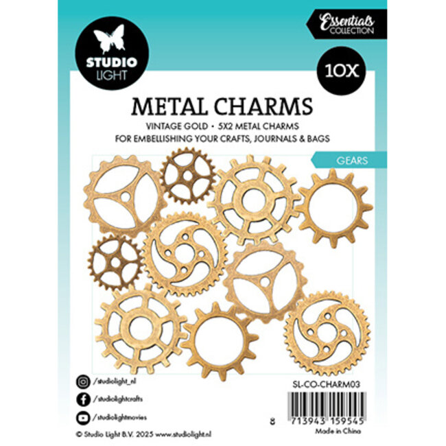 Studio Light Metal Charms Gears Consumables nr.03