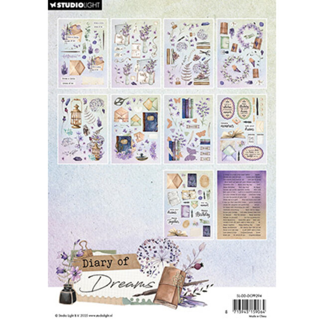 Studio Light SL Die-cut Paper Pad Paper Elements Diary of Dreams nr.294