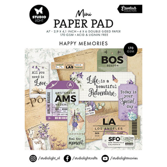 Studio Light SL Mini Paper Pad Happy Memories Essentials nr.301