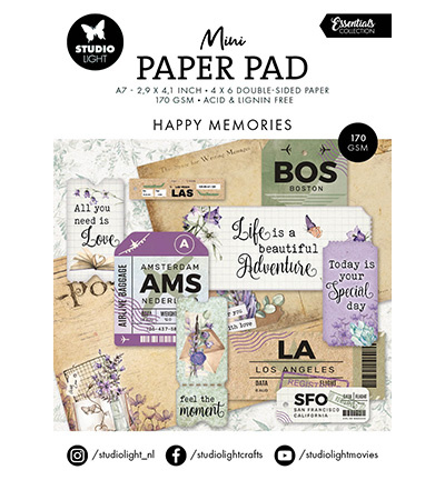 Studio Light SL Mini Paper Pad Happy Memories Essentials nr.301