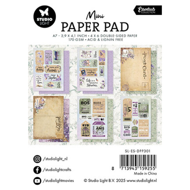 Studio Light SL Mini Paper Pad Happy Memories Essentials nr.301