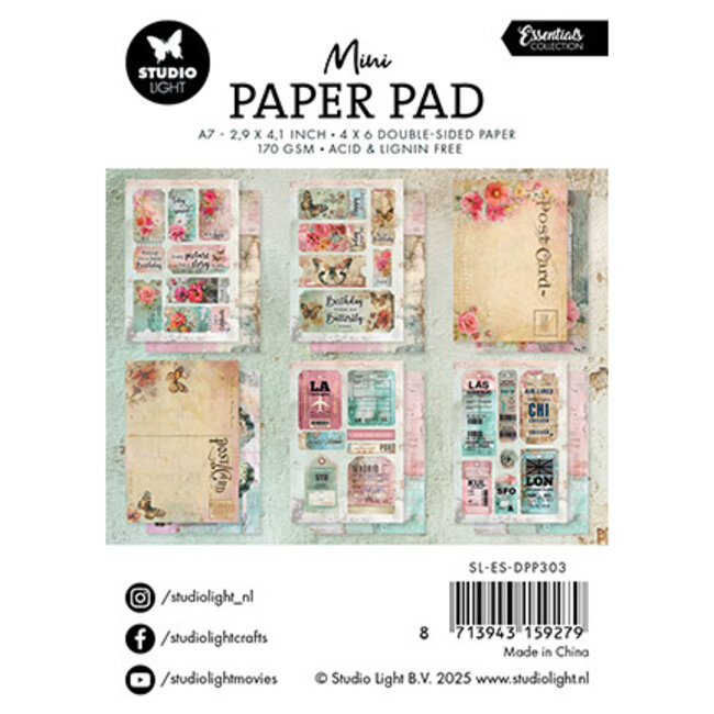 Studio Light Mini Paper Pad Blooming Nature Essentials nr.303