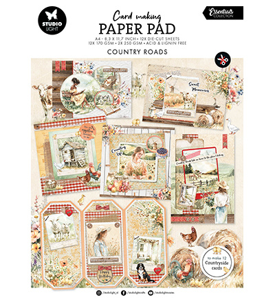 Studio Light SL Card Making Pad Country roads Essentials nr.17