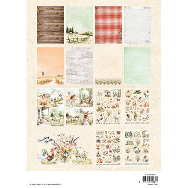 Studio Light SL Die-cut Paper Pad Country roads Essentials nr.310