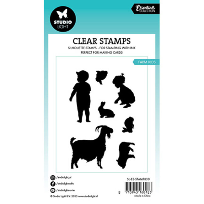 Studio Light SL Clear Stamp Farm kids Essentials nr.830