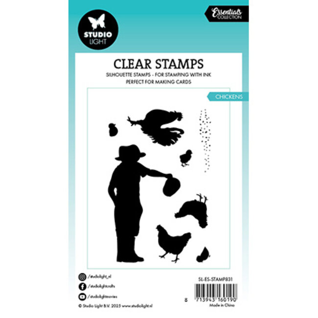 Studio Light SL Clear Stamp Chickens Essentials nr.831