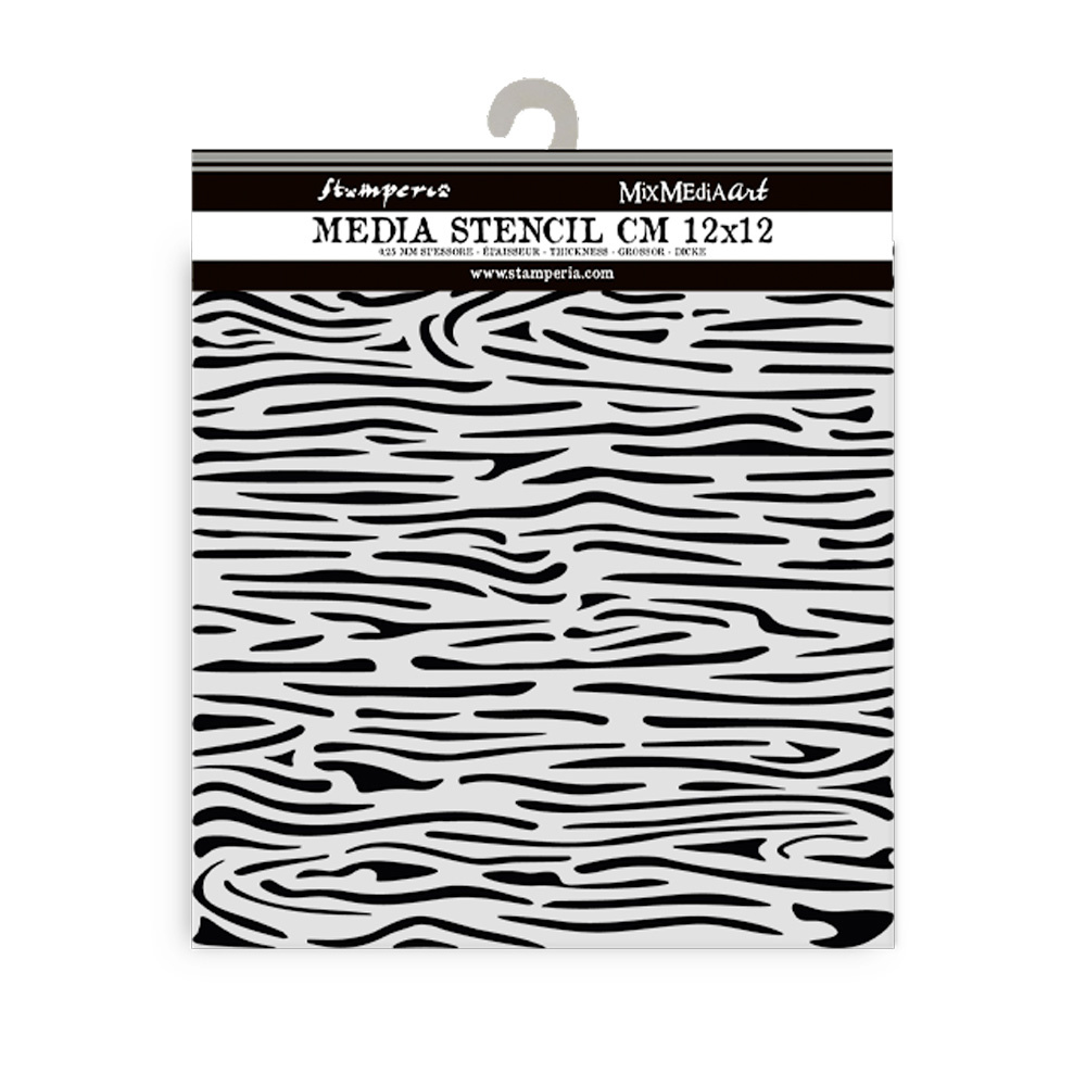Stamperia Thick stencil cm 12X12 - Silent Sea wood pattern