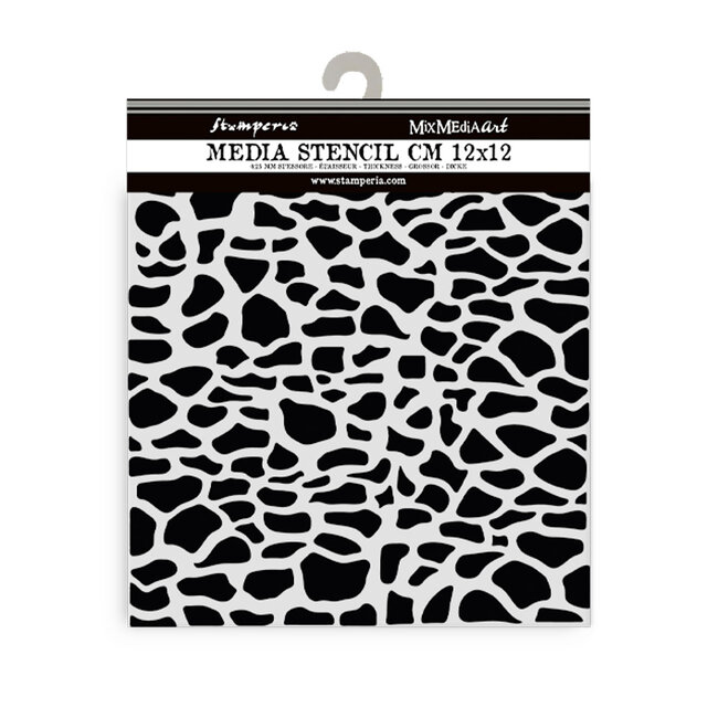 Stamperia Thick stencil cm 12X12 - Silent Sea stones pattern