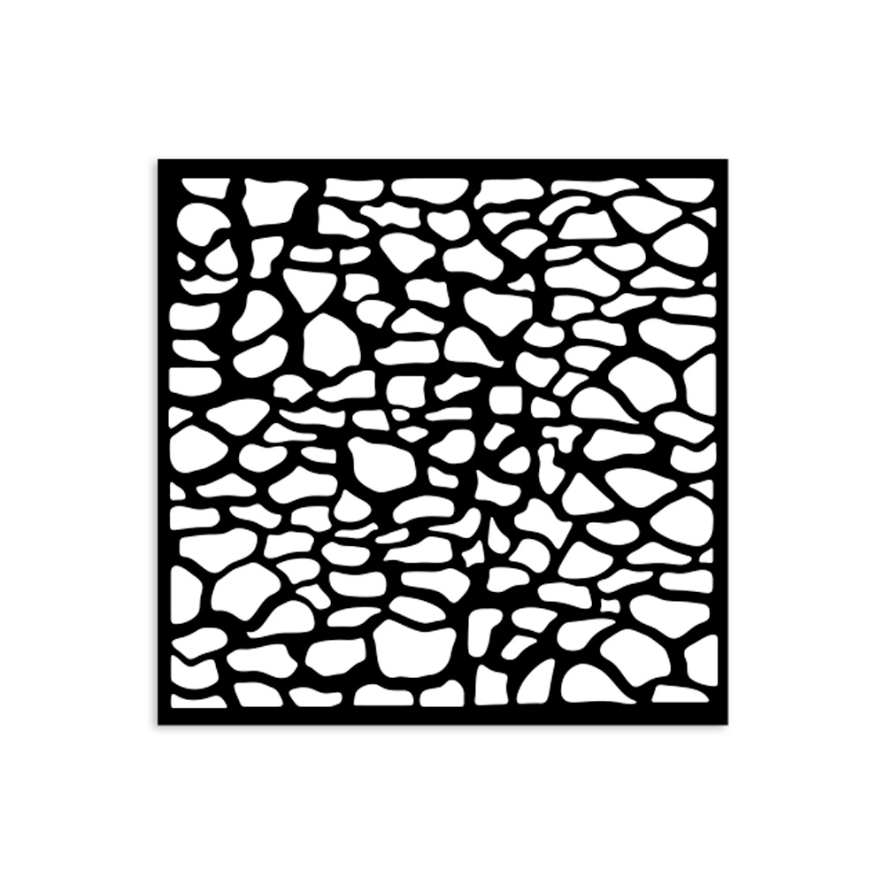 Stamperia Thick stencil cm 12X12 - Silent Sea stones pattern
