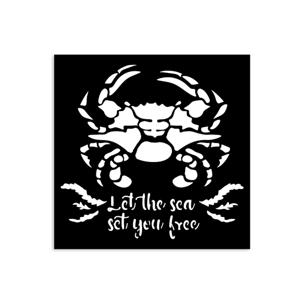 Stamperia Thick stencil cm 12X12 - Silent Sea crab