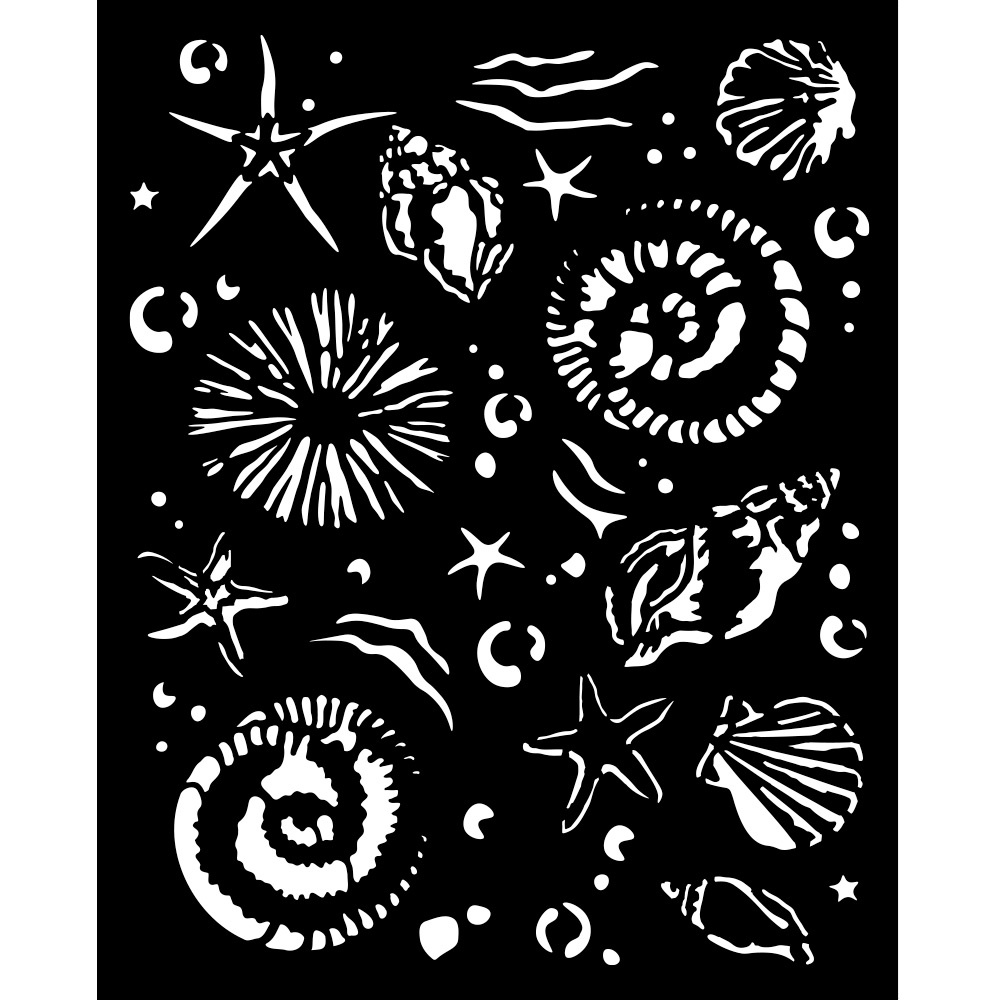 Stamperia Thick stencil cm 20X25 - Silent Sea starfish