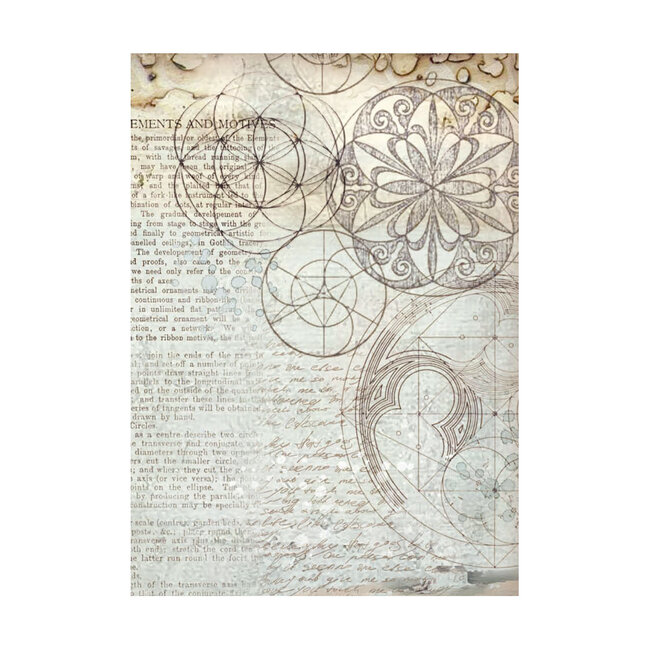 Stamperia Selection 8 Rice paper A6 backgrounds - Silent Sea