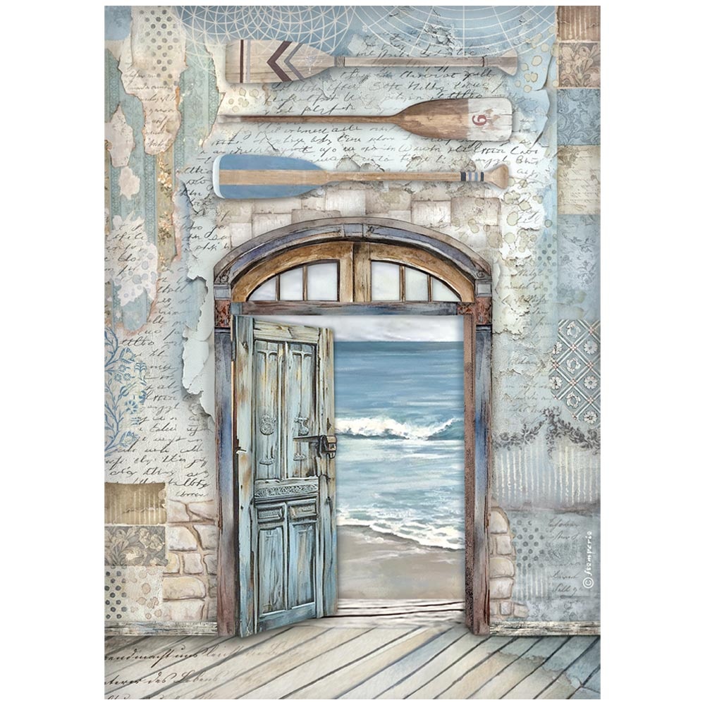 Stamperia A4 Rice paper packed - Silent Sea door