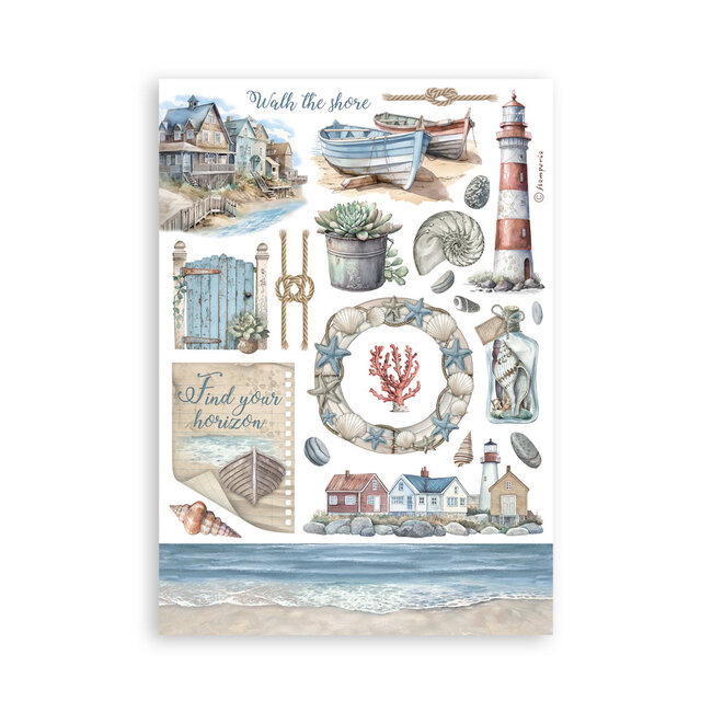 Stamperia Washi pad 8 sheets A5 - Silent Sea