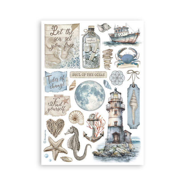 Stamperia Washi pad 8 sheets A5 - Silent Sea