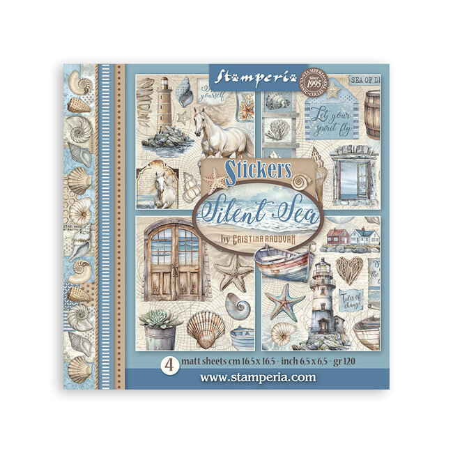 Stamperia Stickers mm 165x165  4 sheets - Silent Sea