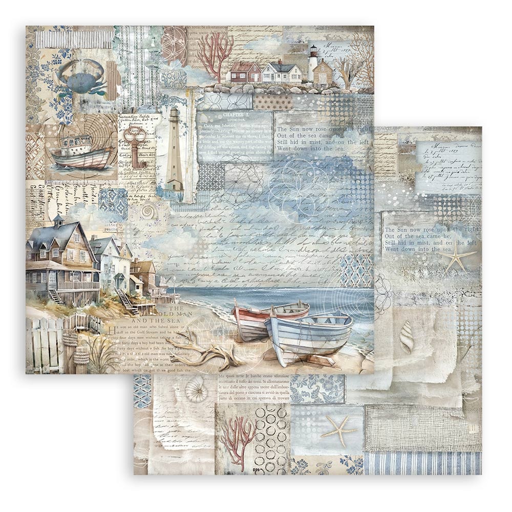 Stamperia Scrapbooking Double face sheet - Silent Sea landscape
