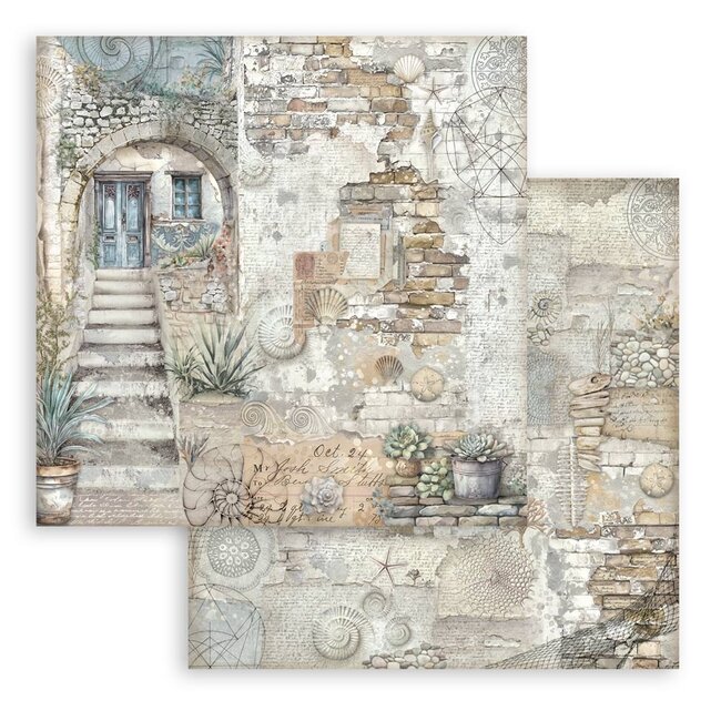 Stamperia Papierblok 20,3x20,3 cm - 10 vellen - Silent Sea