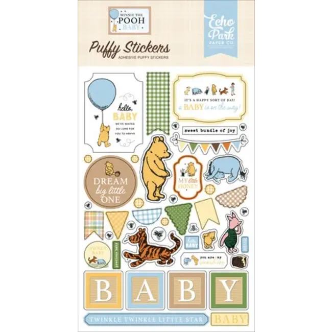 Echo Park Echo Park Winnie The Pooh Baby Puffy Stickers
