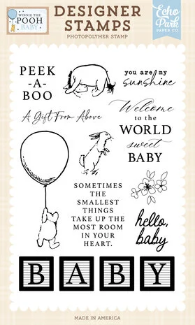 Echo Park Winnie The Pooh Baby Designer Stamps Peek A Boo