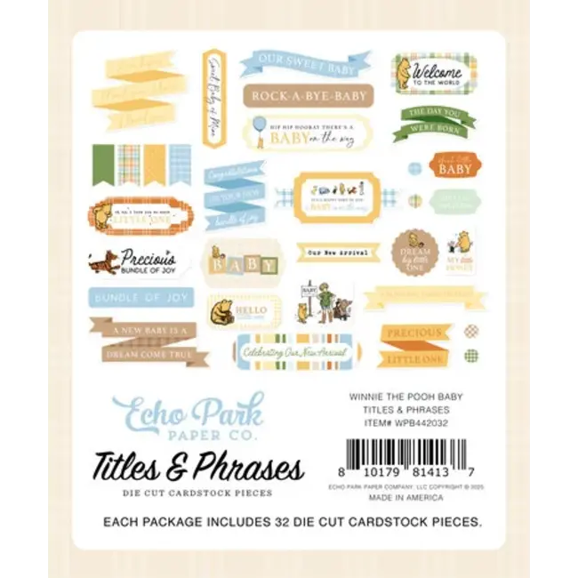 Echo Park Echo Park Winnie The Pooh Baby Titles & Phrases