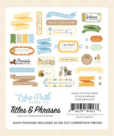 Echo Park Echo Park Winnie The Pooh Baby Titles & Phrases