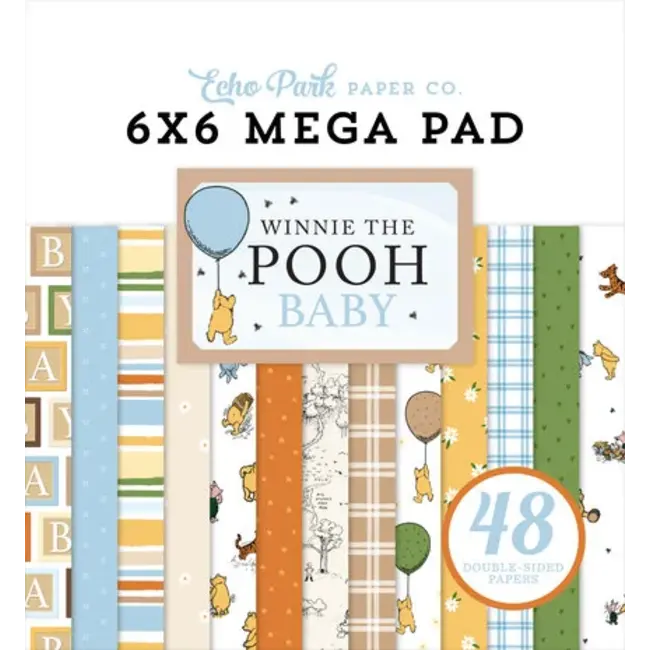 Echo Park Winnie The Pooh Baby 6x6 Inch Cardmakers Mega Pad
