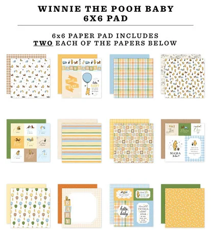 Echo Park Winnie The Pooh Baby 6x6 Inch Paper Pad