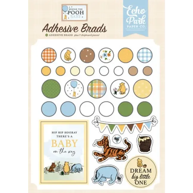 Echo Park Winnie The Pooh Baby Adhesive Brads