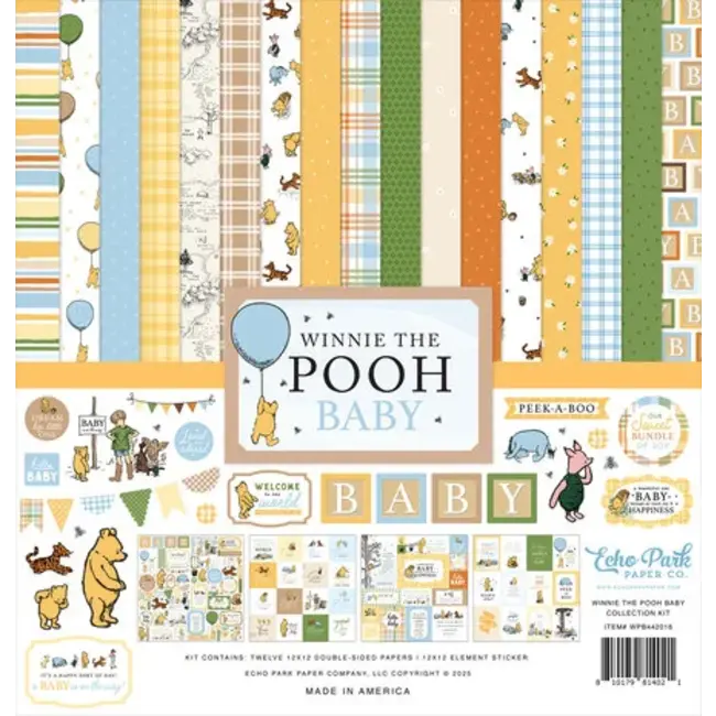 Echo Park Winnie The Pooh Baby 12x12 Inch Collection Kit
