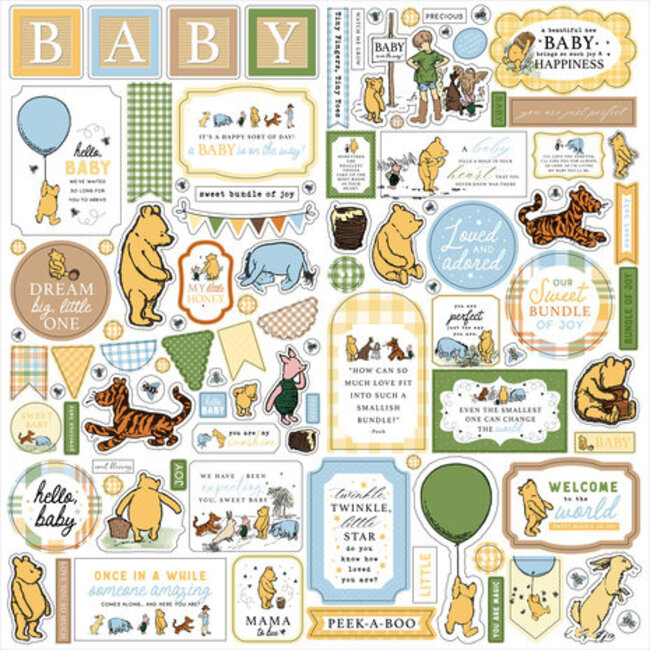 Echo Park Winnie The Pooh Baby 12x12 Inch Collection Kit