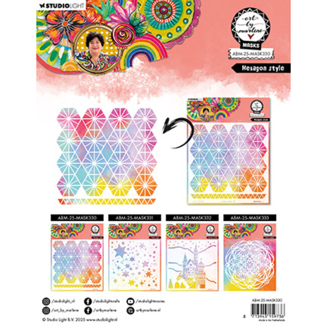 Studio Light  ABM Mask Hexagon style Art by Marlene nr.330