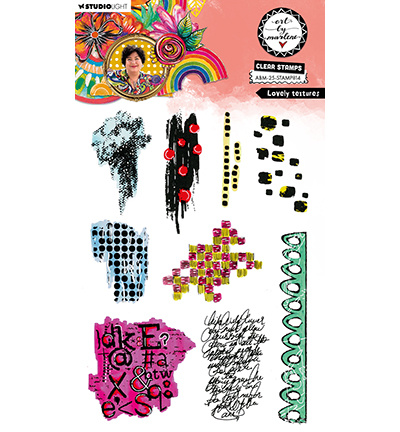 Studio Light ABM Clear Stamp Lovely textures Art by Marlene nr.814