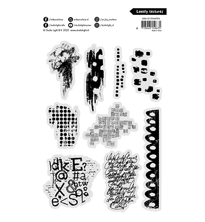 Studio Light ABM Clear Stamp Lovely textures Art by Marlene nr.814