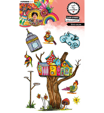 Studio Light ABM Clear Stamp A bird mansion Art by Marlene nr.815