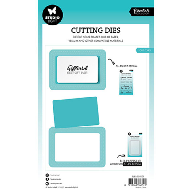 Studio Light  SL Cutting Die Gift card blister die Essentials nr.1001