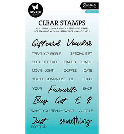 Studio Light SL Clear Stamp Gift card Essentials nr.821