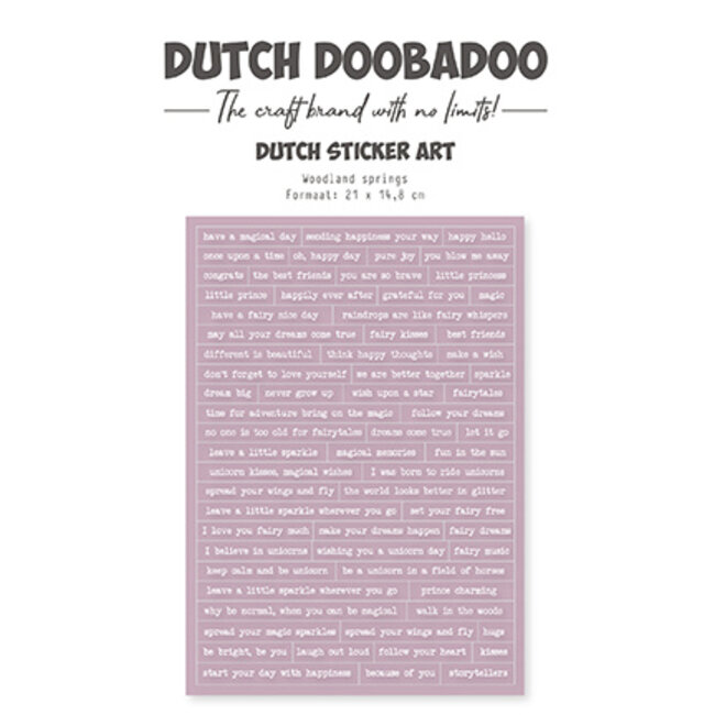 Dutch Doobadoo DDBD Dutch Sticker Art Woodland Springs