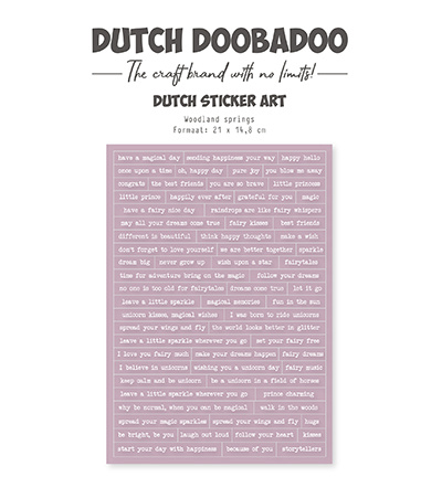 Dutch Doobadoo DDBD Dutch Sticker Art Woodland Springs