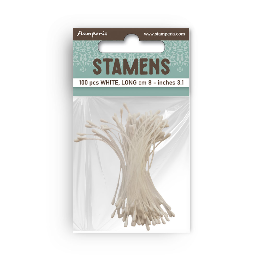Stamperia Pack 100 stamens cm 8 white